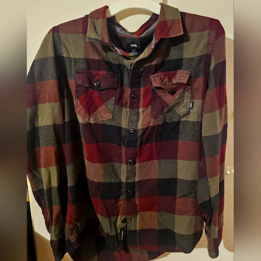 Maroon & Green Vans Flannel